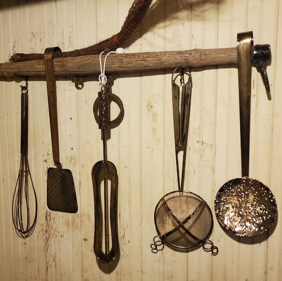 Huge 5 PC Metal RUSTIC Art kitchen LADEL SET - Picture 1 of 9